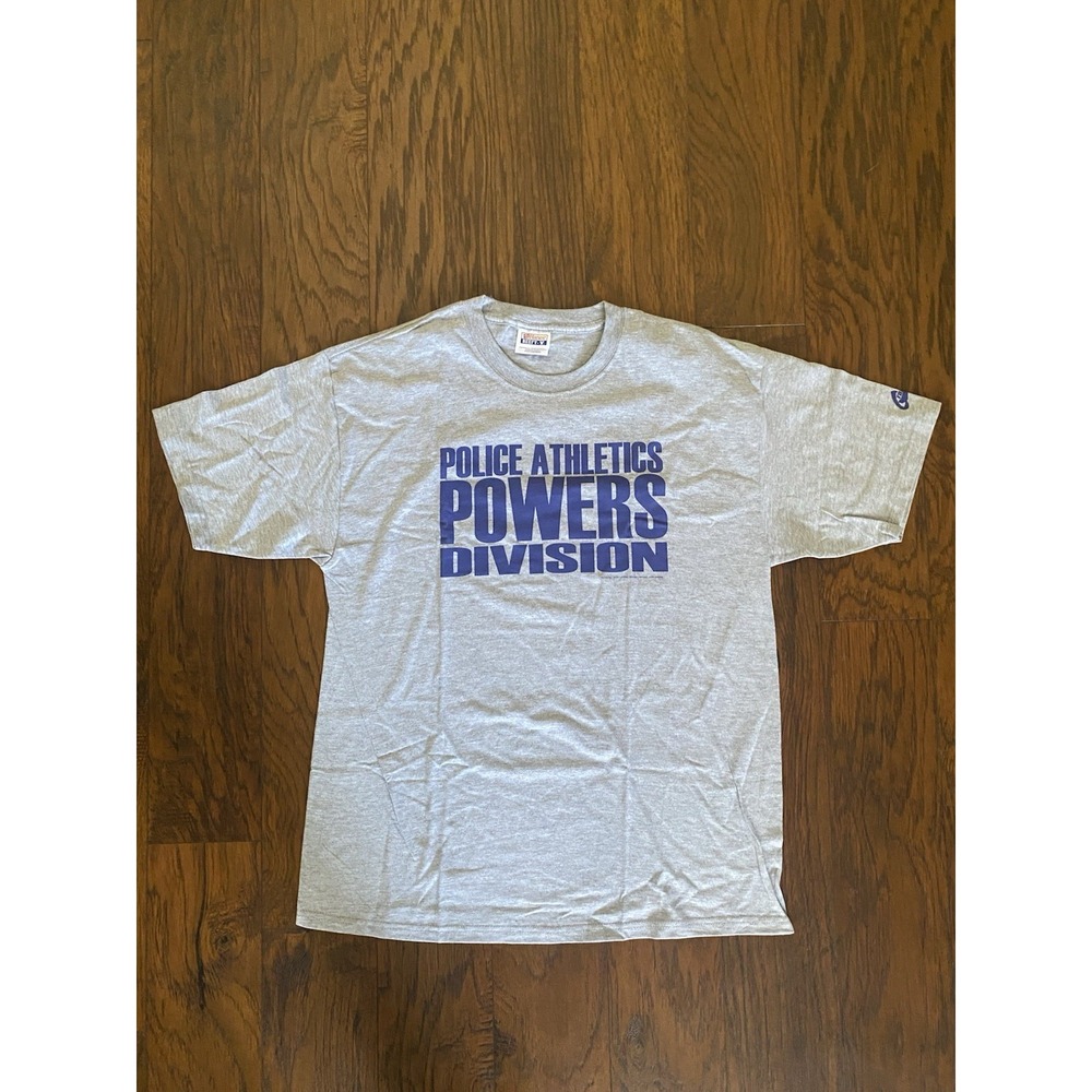 Vintage 2001 Hanes Beefy-T Powers Comic Book Graphic Tee Gray Mens Large
